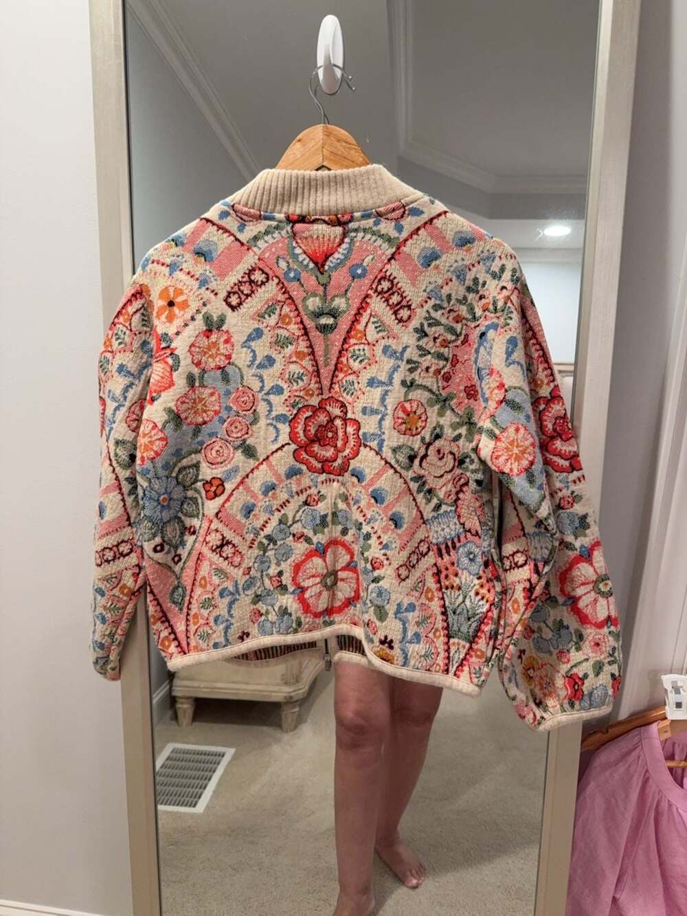 Aldo Martins x Sundance Ofelia Floral Knit Bomber Jacket - Picture 6 of 8
